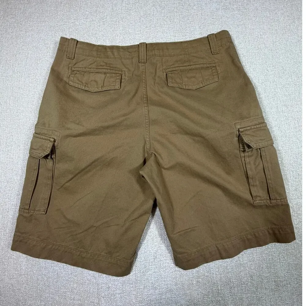 NWT Boden Mens 40 Tan Walking Shorts Casual Flat Front Summer Wear Cotton Cargo